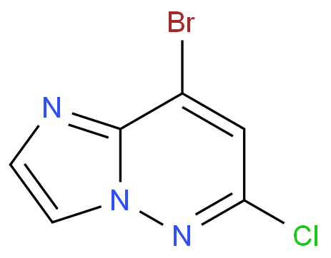 6-氯-8-溴咪唑并[1,2-b]哒嗪化学结构式