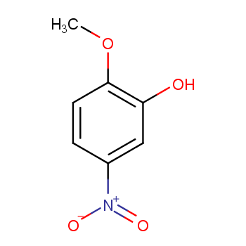2-甲氧基-5-硝基苯酚化学结构式