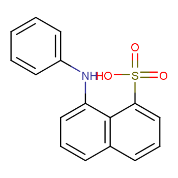 8-Anilino-1-naphthalenesulfonic acid structure