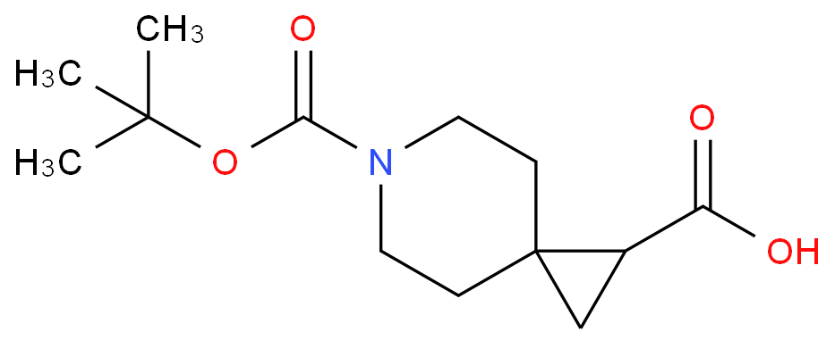 6-BOC-6-氮杂螺[2.5]辛烷-1-甲酸化学结构式