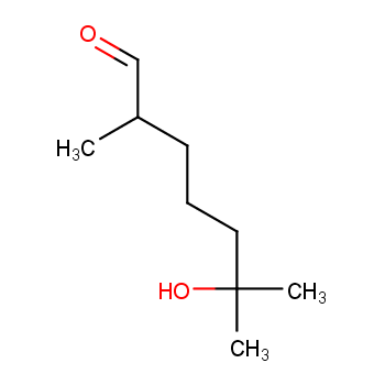 Heptanal, 6-hydroxy-2,6-dimethyl- structural formula image