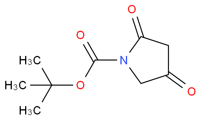 1-BOC-吡咯烷-2,4-二酮化学结构式
