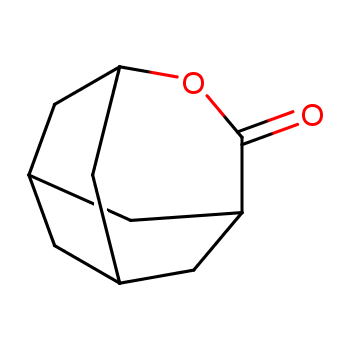4-氧杂三环[4.3.1.1(3,8)]十一烷-5-酮化学结构式