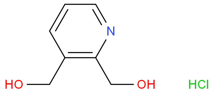 2,3-吡啶二甲醇盐酸盐化学结构式