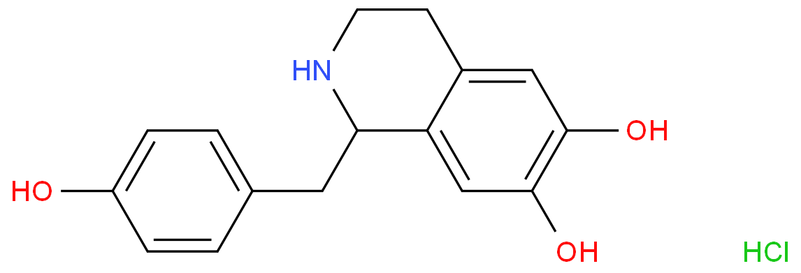 1-(4-Hydroxybenzyl)-1,2,3,4-tetrahydro-6,7-isoquinolinediol hydro chloride (1:1)