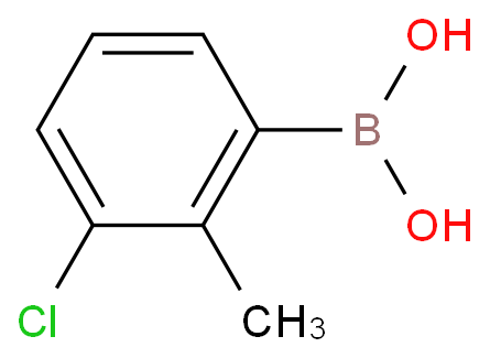 3-氯-2-甲基苯基硼酸化学结构式