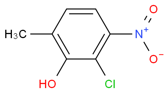 6-氯-5-硝基邻甲酚化学结构式