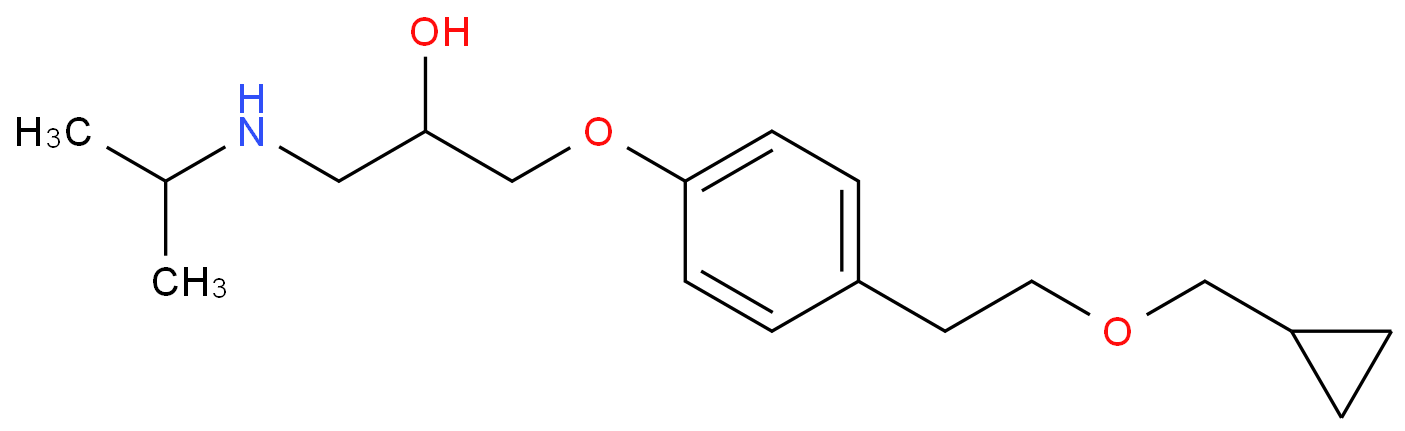 1-[4-[2-(cyclopropylmethoxy)ethyl]phenoxy]-3-(propan-2-ylamino)propan-2-ol