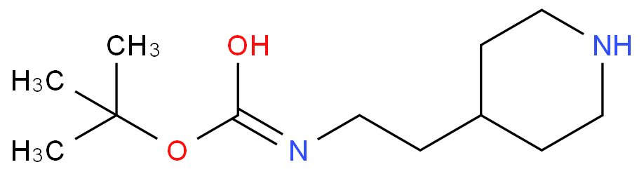 4-(2-Boc-氨乙基)哌啶化学结构式