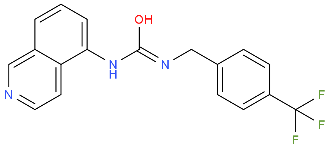 1-isoquinolin-5-yl-3-[[4-(trifluoromethyl)phenyl]methyl]urea