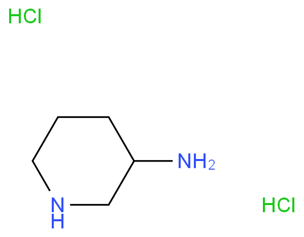 3-氨基哌啶 二盐酸盐化学结构式