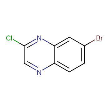 7-溴-2-氯喹喔啉化学结构式