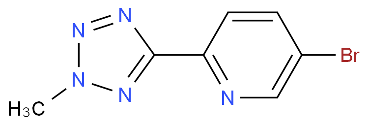 2-甲基-5-(5-溴吡啶-2-基)四氮唑化学结构式