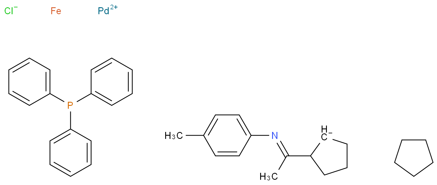 Chloro [2-[1-[(4-methylphenyl)imino]ethyl]ferro cenyl-C,N]triphenylphosphine)-Palladium