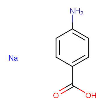 对氨基苯甲酸钠化学结构式