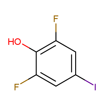 2,6-二氟-4-碘苯酚化学结构式