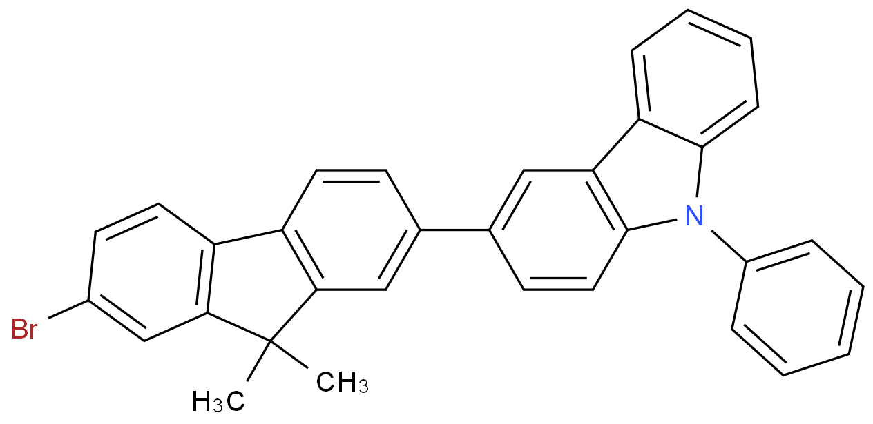 3-(7-溴-9,9-二甲基-9H-芴-2-基)-9-苯基-9H-咔唑/1186644-43-8
