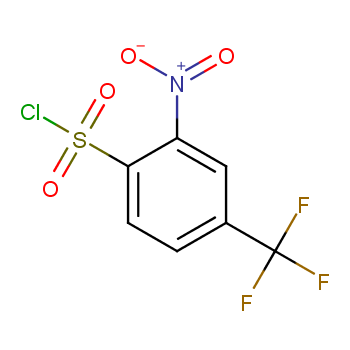 2-硝基-4-(三氟甲基)苯磺酰氯化学结构式