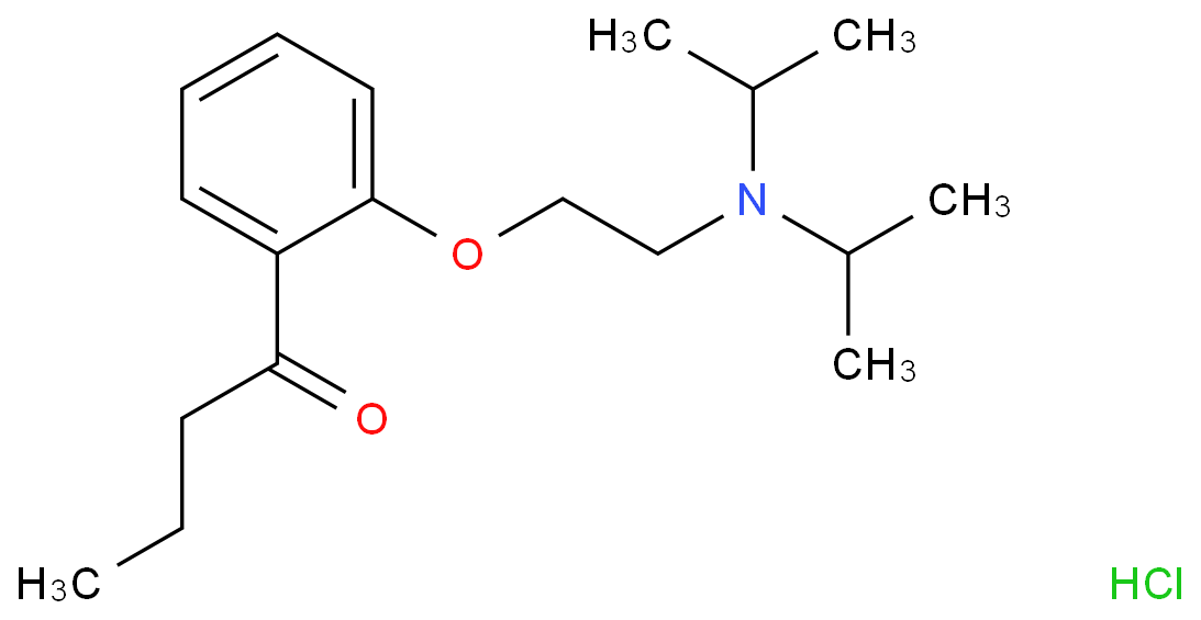 1-[2-[2-[bis(isopropyl)amino]ethoxy]phenyl]butan-1-one hydrochloride