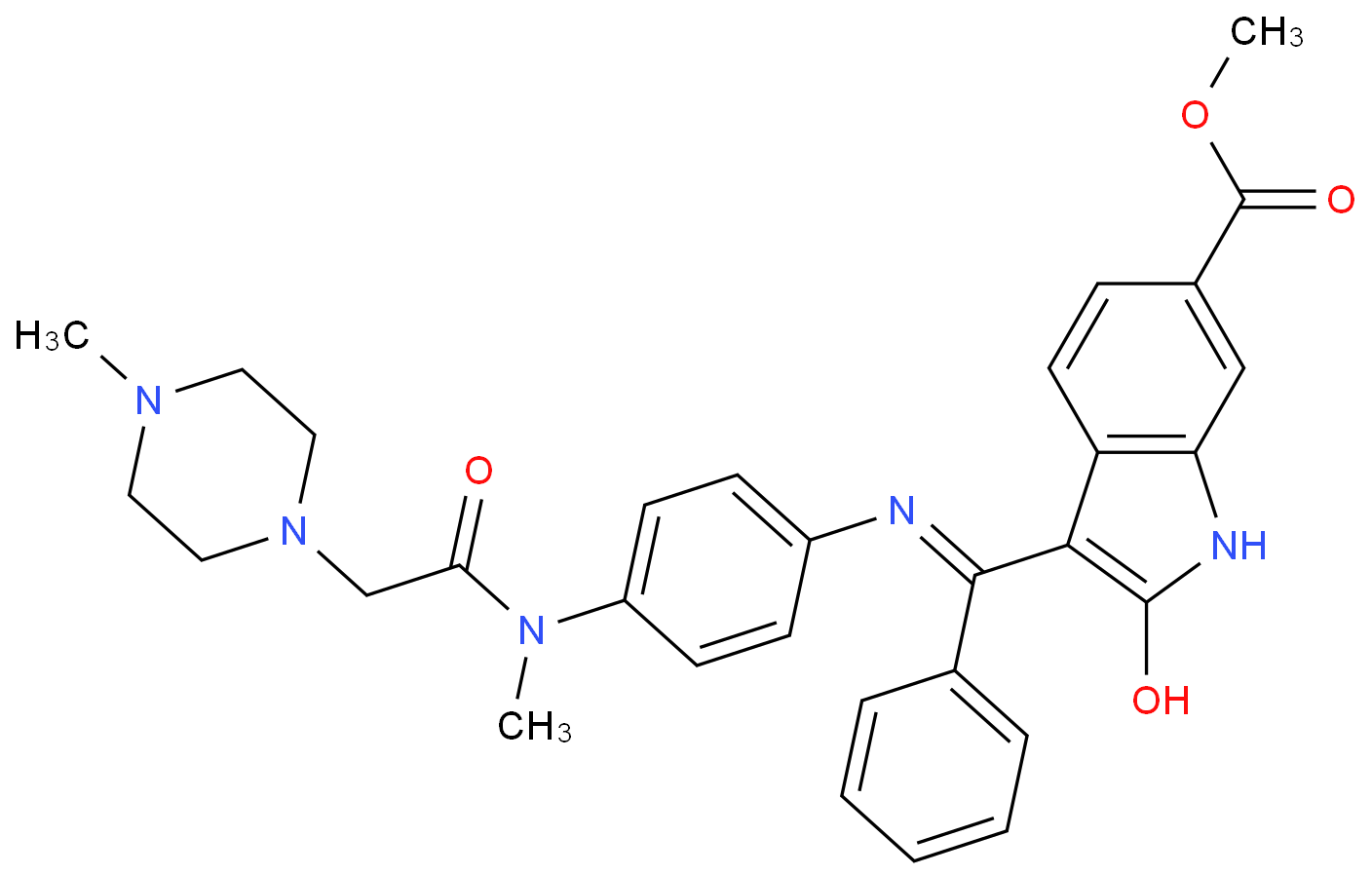尼达尼布化学结构式