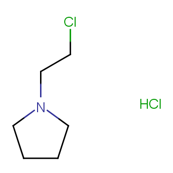 N-(2-氯乙基)吡咯烷盐酸盐化学结构式