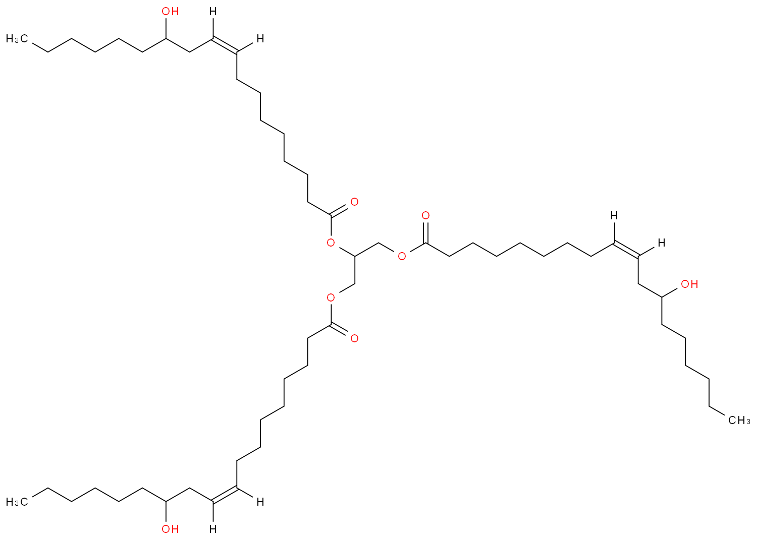 Castor oil; 8001-79-4 structural formula