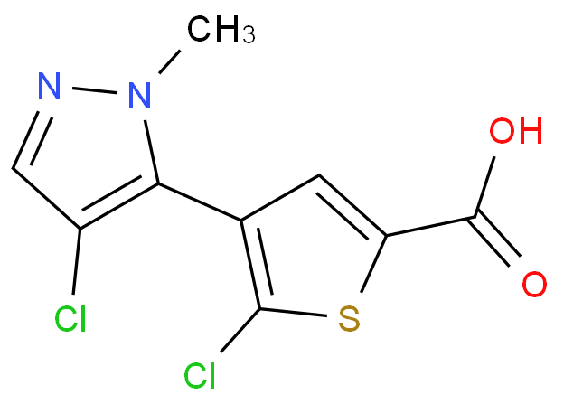 2-Thiophenecarboxylic acid, 5-chloro-4-(4-chloro-1-methyl-1H-pyrazol-5-yl)-  
