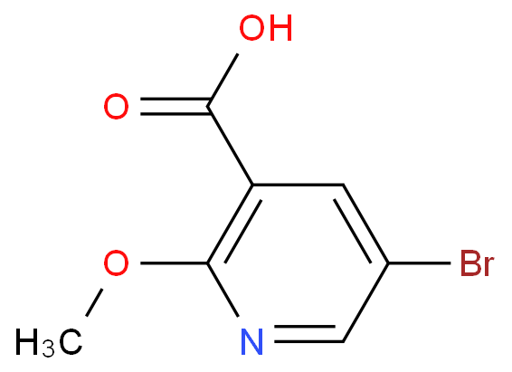2-甲氧基-5-溴烟酸化学结构式
