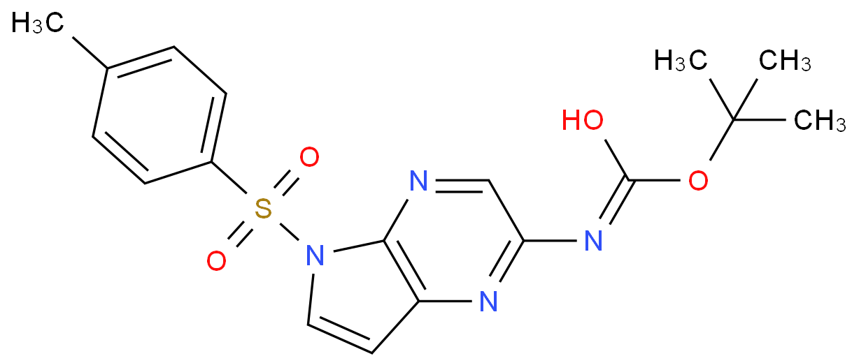 N-[5-(4-甲基苯磺?；?-5H-吡咯并[2,3-b]吡嗪-2-基]氨基甲酸叔丁酯 
