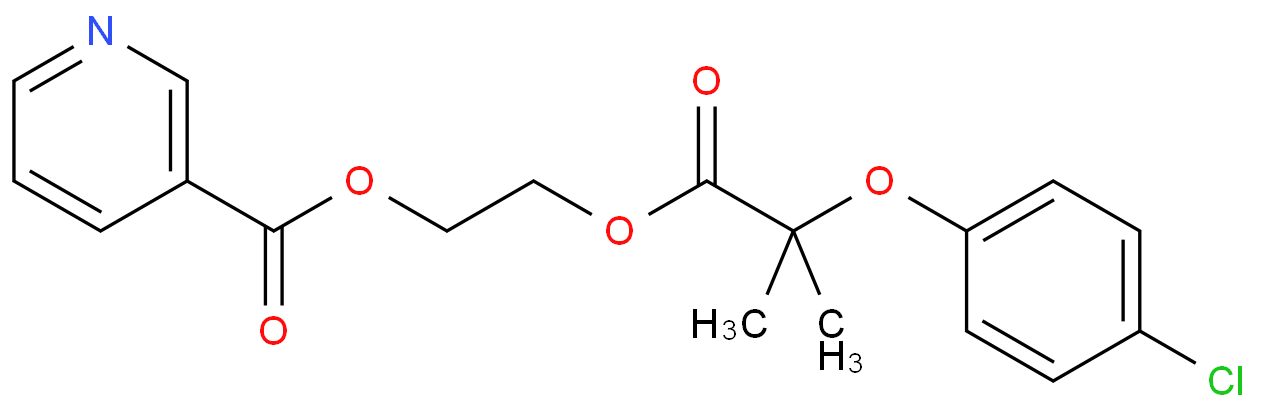 2-[2-(4-chlorophenoxy)-2-methylpropanoyl]oxyethyl pyridine-3-carboxylate