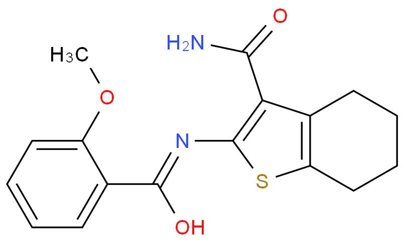 2-[(2-Methoxybenzoyl)amino]-4,5,6,7-tetrahydro-1-benzothiophene-3-carboxamide