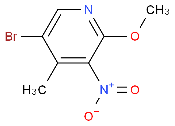 5-溴-2-甲氧基-4-甲基-3-硝基吡啶化学结构式