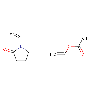 乙烯基吡咯烷酮-乙酸乙烯酯共聚物化学结构式