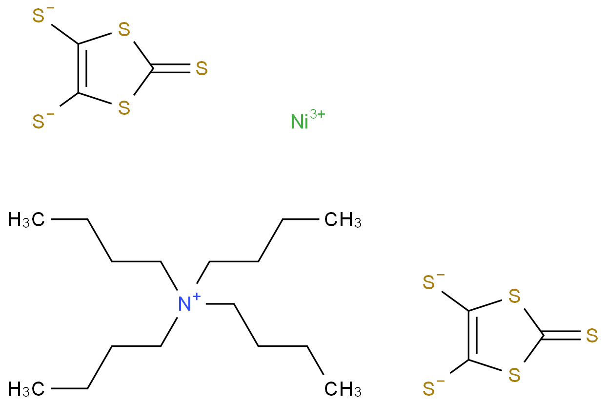 TETRA-N-BUTYLAMMONIUM BIS(1,3-DITHIOLE-2-THIONE-4,5-DITHIOLATO) NICKEL (III) COMPLEX