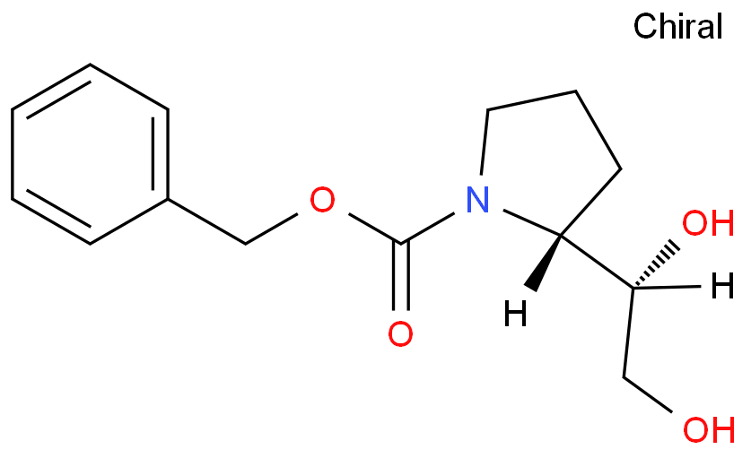 (2R)-2-[(1S)-1,2-dihydroxyethyl]-1-pyrrolidinecarboxylic acid (phenylmethyl) ester