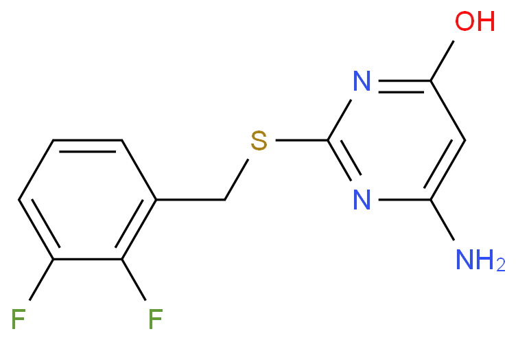4(1H)-Pyrimidinone, 6-amino-2-[[(2,3-difluorophenyl)methyl]thio]-  