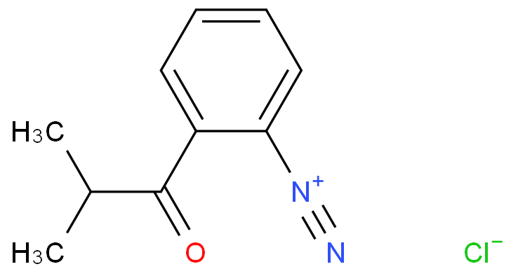 Benzenediazonium, 2-(2-methyl-1-oxopropyl)-, chloride structure