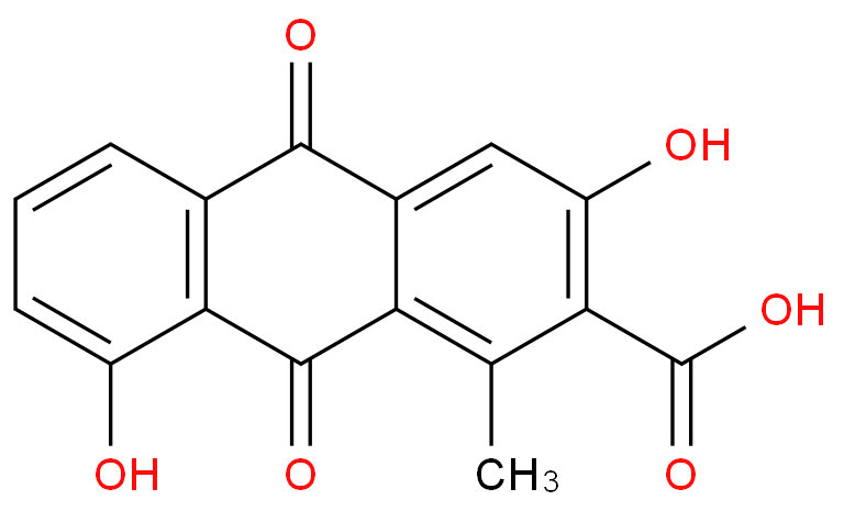 3,8-二羟基-1-甲基蒽醌-2-羧酸 产品图片