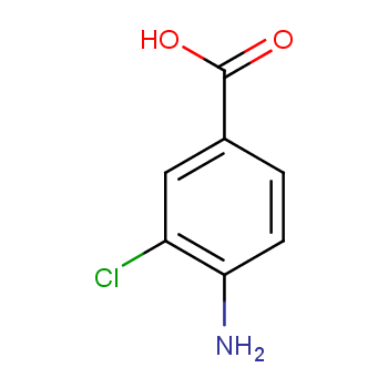 3-氯-4-氨基苯甲酸化学结构式
