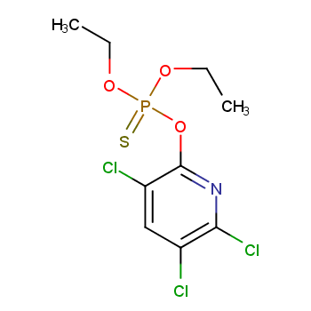 Chlorpyrifos structure