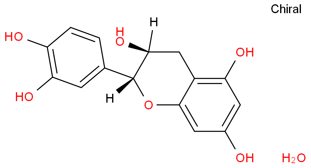 2H-1-Benzopyran-3,5,7-triol,2-(3,4-dihydroxyphenyl)-3,4-dihydro-, hydrate (1:1), (2R,3S)-  
