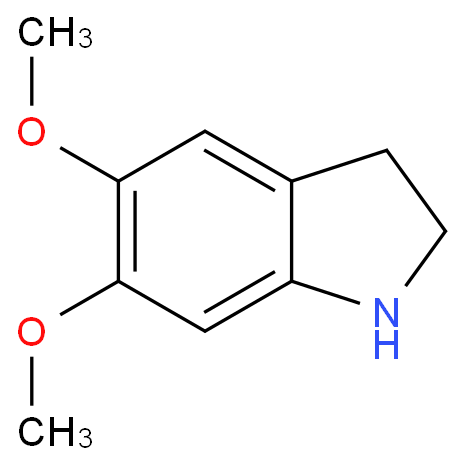 5,6-二甲氧基吲哚啉化学结构式