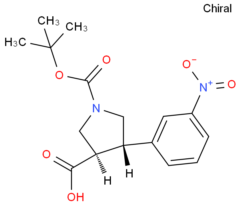 BOC-(TRANS)-4-(3-NITRO-PHENYL)-PYRROLIDINE-3-CARBOXYLIC ACID