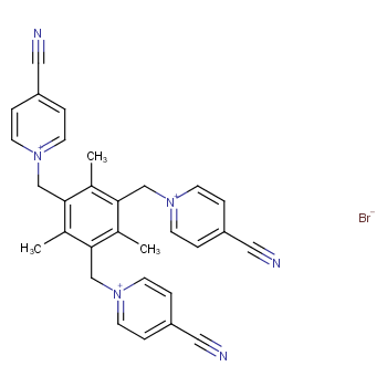 1,1',1''-((2,4,6-三甲基苯-1,3,5-三基)三(亚甲基))三(4-氰基吡啶-1-鎓)溴化物