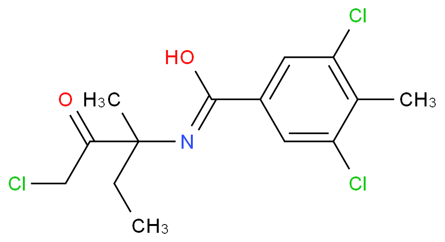 Benzamide,3,5-dichloro-N-(3-chloro-1-ethyl-1-methyl-2-oxopropyl)-4-methyl-                                                                                                                                