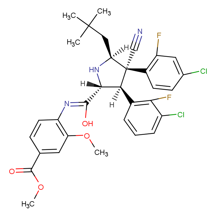 methyl 4-((2R,3S,4R,5S)-3-(3-chloro-2-fluorophenyl)-4-(4-chloro-2-fluorophenyl)-4-cyano-5-neopentylpyrrolidine-2-carboxamido)-3-methoxybenzoate  