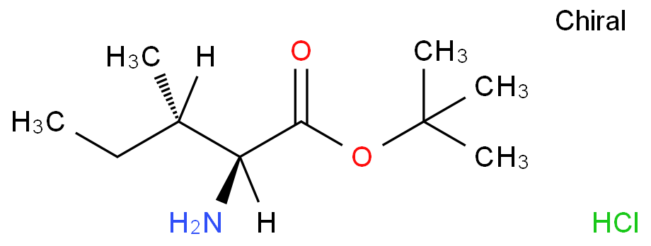 L-异亮氨酸叔丁酯盐酸盐化学结构式
