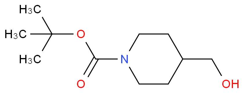 N-Boc-4-哌啶甲醇化学结构式
