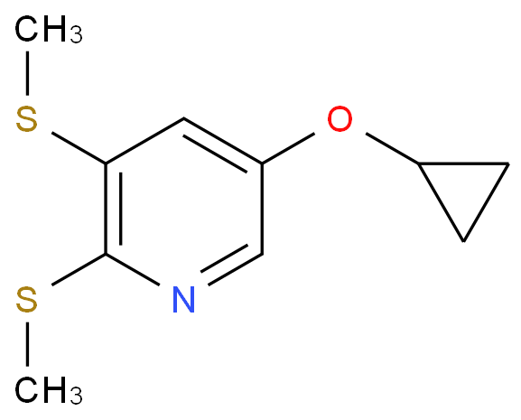 5-Cyclopropoxy-2,3-bis(methylsulfanyl)pyridine structure