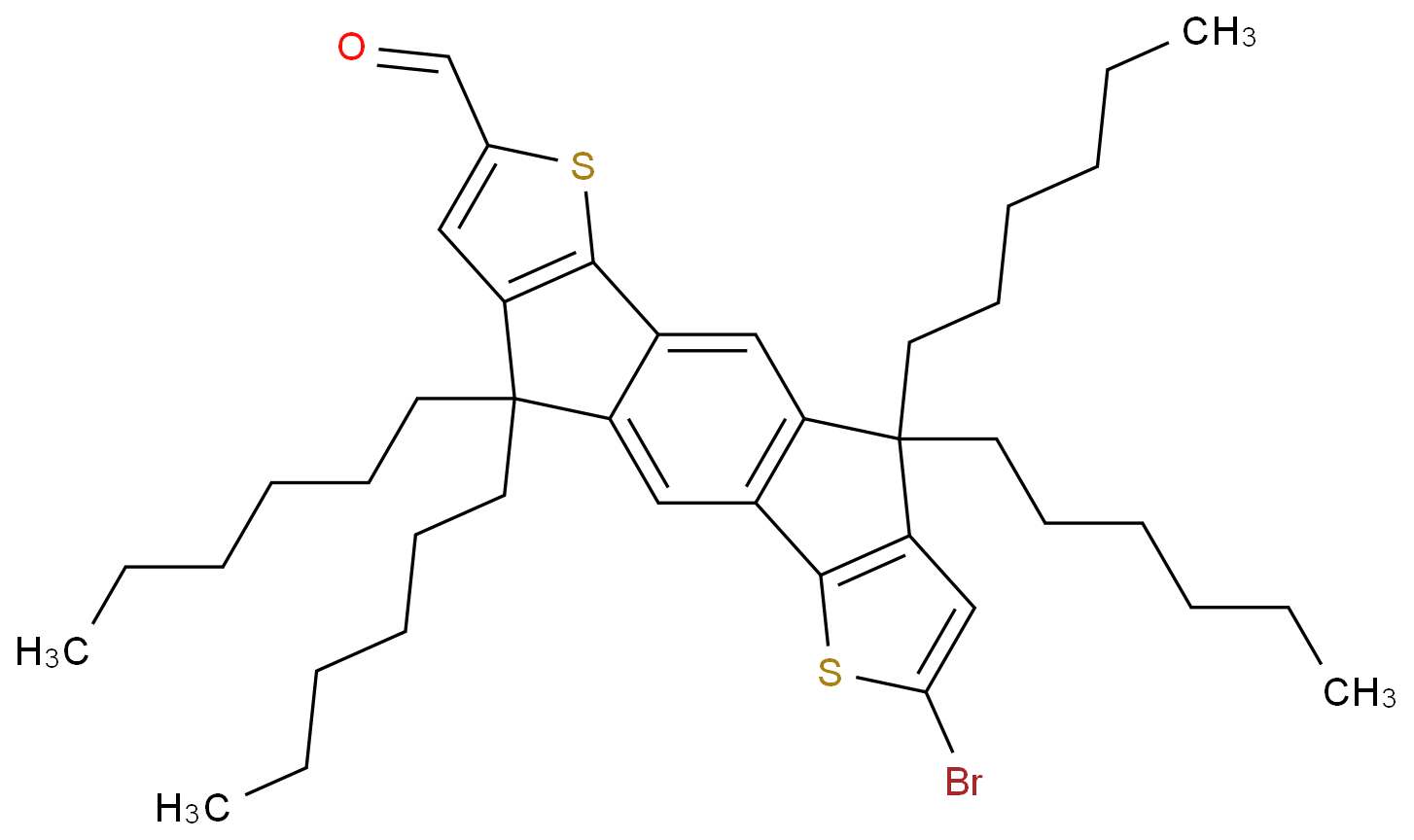 7-溴-4,4,9,9-四己基-4,9-二氢-s-茚并[1,2-b:5,6-b']二噻吩-2-甲醛，科研供应~